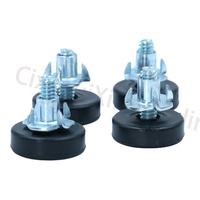 Nivelador de Rosca Ajustable de Acero M6 1/4-20 de Alta Calidad, Personalizado en Todos los Tamaños, Superficie Galvanizada, Base de Plástico PP y Metal