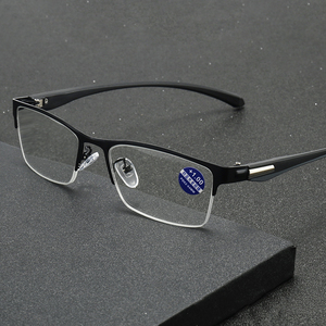 2025 New Thời Trang Bình Phương khung màu xanh Chặn ánh sáng lão thị unisex đàn ông phụ nữ chỉnh kính mắt kính đọc sách - Product Image 3