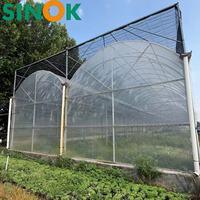 Serre agricole multi-chapelles Sinok, projet clé en main, film plastique transparent PE résistant aux UV, kit complet pour serre à tomates