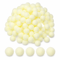 Pompons blancs crème 500 pièces, boules douces et moelleuses, fournitures artisanales DIY pour enfants, décoration de classe et de maison, vente en gros