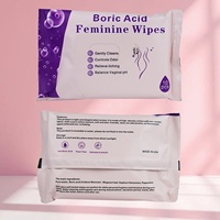 Lingettes intimes à l'acide borique pour femmes adultes, marque privée, 10 pièces, pour le nettoyage et les soins vaginaux, lingettes Yoni
