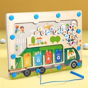 Jouets en bois éducatifs pour enfants, vente en gros, jouets de tri des déchets, jeux de correspondance amusants, jeux de logique et de réflexion - Product Image 1