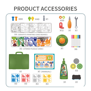 Il Puzzle del dinosauro di bambini di k ha condotto la proiezione del tavolo da disegno educativo di assemblaggio di blocchi a vite giocattoli nuovo giocattolo di apprendimento precoce - Product Image 3
