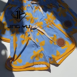 Traje de Baño Hawaiano de Doble Cara Estampado de Alta Calidad, Shorts de Baño Texturizados de Alta Calidad, Shorts de Niño de Nailon Sostenible - Product Image 1