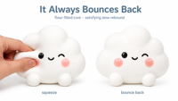 Jouet Squishy ZW en forme de boulette, tendance 2026, nouveau design nuage, rebond lent, super doux, mignon, jouet anti-stress