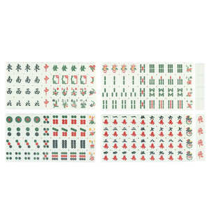 ไพ่มาห์จงขนาด 38 มม. 168 ชิ้น สไตล์สิงคโปร์มาเลเซีย ลายสัตว์และตัวอักษร - Product Image 1