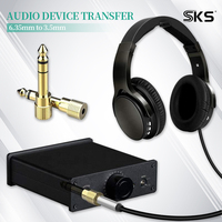 Adaptateur audio plaqué or 6,35 mm (1/4 pouce) mâle vers 3,5 mm (1/8 pouce) femelle pour guitare, casque et amplificateur de haut-parleur