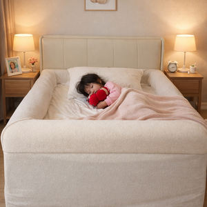 Sábana Ajustable con Borde de Felpa, Sábana para Niños con Bordes, Sábana con Borde Elevado - Product Image 1