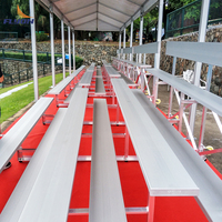 Gradins en aluminium portatifs extérieurs de places de spectateur avec le blanchisseur de bancs de terrain de football de parasol