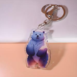 HanXin Porte-clés en acrylique durable avec fermeture magnétique Porte-clés de voiture avec lanière Anime et dessin animé Porte-clés en plastique imprimé UV