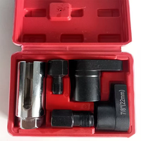 Kit de clés à douille pour capteur d'oxygène O2 Lambda, 5 pièces, poli miroir, multi-tailles, pour réparation automobile