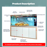 Aquarium en verre ultra-transparent sur mesure avec meuble en aluminium, filtre de fond et accessoires pour animaux de compagnie offerts – Vente en gros