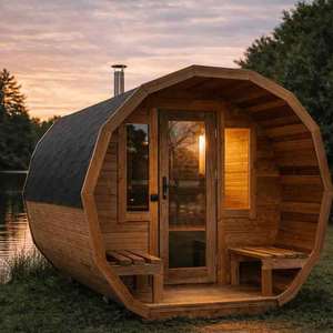 6 persone portatile cedro <span class=keywords><strong>Sauna</strong></span> a <span class=keywords><strong>infrarossi</strong></span> cabina <span class=keywords><strong>finlandese</strong></span> barile <span class=keywords><strong>Sauna</strong></span> a vapore con funzione di <span class=keywords><strong>sauna</strong></span> ozono - Product Image 3