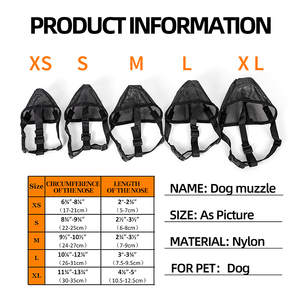 도매 멀티 사이즈 블랙 조절 가능한 통기성 개 총구 - Product Image 3