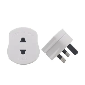 Adaptador de fusible bs1363 1a 250v, 2 pines a 3 pines 1A, enchufe para afeitadora/cepillo de dientes, adaptador de enchufe de viaje europeo