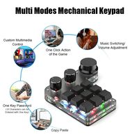 Keyboard Makro Kustom Hot Swap Mini 9 Tombol 3 Tombol Program RGB 18 Karakter Nirkabel BT Macropad Aksesori Pemain Mekanik