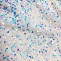 Tissu en velours brodé de sequins dorés de 5 mm, 45 couleurs, en stock, écologique, léger, pour robe de soirée, doux