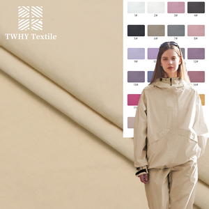 Empresa de fabricación de telas, venta al por mayor, <span class=keywords><strong>100</strong></span>, tela de nailon tejida, ropa deportiva impermeable para mujer, rompevientos, chaquetas para hombre, tela - Product Image 1