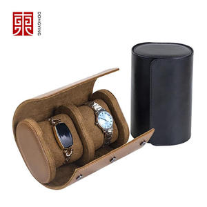 Estuche de Viaje para Relojes de Cuero PU con Logotipo Personalizado, 1, 2 o 3 Ranuras, Estuche Enrollable Portátil para Relojes - Product Image 1