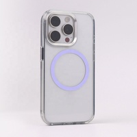 Nouveauté Coque de téléphone transparente antichoc de haute qualité avec anneau métallique pour charge sans fil pour les séries 13/14/15/16
