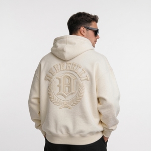 Sudadera con Capucha Extra Grande de Felpa de Algodón Grueso con Logotipo Personalizado, Bordado en Relieve 3D, Sudadera Informal para Hombre - Product Image 2