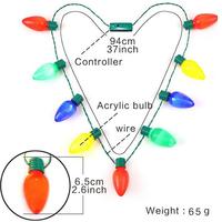 Collier Ampoule Lumineuse – Accessoire de Noël, Fêtes, Halloween – Cadeau de Fête pour Hommes et Femmes – Décoration Amusante