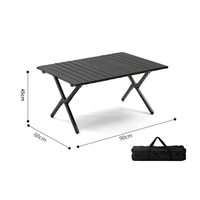 Ensemble de table pliante en métal portable et moderne pour l'extérieur, pour les dîners de ferme et les campings
