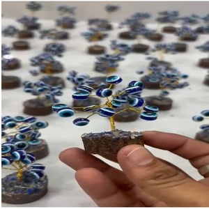 Elegante Árbol de Ojo Turco de Resina Azul, Decoración Espiritual Hecha a Mano, Diseño Moderno para Uso en Interiores/Exteriores, Regalo para el Hogar u Oficina, Atrae la Suerte - Product Image 1