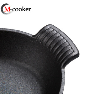 Wholesale Cast Iron Preseasoned Oval Dish <strong>Pan</strong> Set 26/30/34cm Mini <strong>Paella</strong> <strong>Pan</strong> with Flat Bottom - Product Image 5