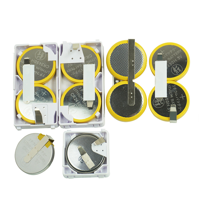 Customized 3V CR2450 2P 3P Button Cell Lithium Digital Price Label Battery Pack for Hanshow Electronic Price Tags Shelf Labels