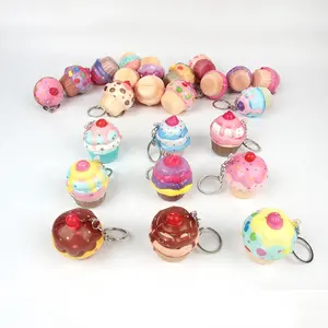 Kawaii cupcake squishy design stress balls keychain stress relief toys anti stress