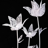 Fleur artificielle de lys en dentelle de fil de grande taille, faite à la main, de qualité supérieure, pour la décoration d'événements de mariage, les vitrines de centres commerciaux et les séances photo