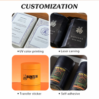 Boîtes à thé matcha personnalisées de 30g, 50g, 100g en métal étamé avec couvercle à vis pour le stockage de boissons et boîte à thé ronde en métal