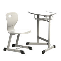 Mobilier de classe scolaire : Ensemble de bureaux et chaises collaboratifs pour étudiants, tables de conférence et de formation pour groupes