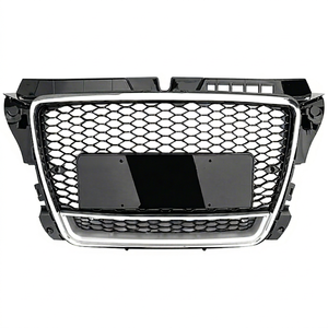 New High Quality PNB Brand ABS Aftermarket Bumper Grille Audi <b>A3</b> 8P.5 2008-2012 | RS3 Style Chrome Black Lower <b>Frame</b> | 3-Month - Product Image 1