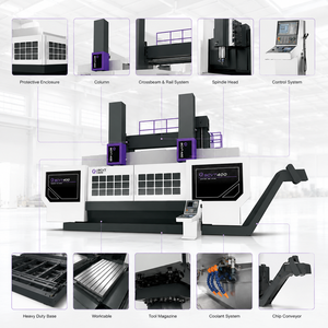 เครื่องกลึงซีเอ็นซีแนวตั้งแบบสองเสา SCVT <span class=keywords><strong>400</strong></span> สำหรับงานหนัก ความแข็งแกร่งสูง ขายส่ง - Product Image 4