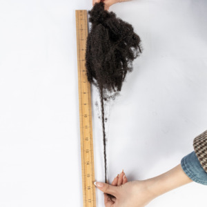 Extensions de Cheveux Bouclés Crépus Afro <span class=keywords><strong>Lock</strong></span>, Cheveux Humains à Tresser 4B 4C, Vrac Brésilien pour Tresses Crochetées Noir Naturel - Product Image 3