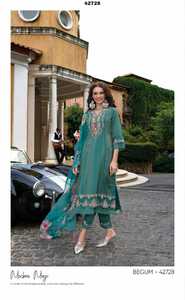 Vente en gros de soie pure viscose mijotée pakistanaise Salwar Kameez dernier costume de mariage de style indien pour les femmes pour les fêtes - Product Image 3