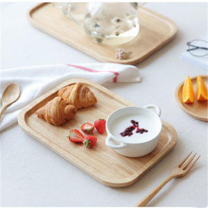 Japanese Style Rectangular Rubberwood Serving <b>Tray</b> 36x24x2cm For <b>Tea</b> Coffee Desserts Home Use - Product Image 1