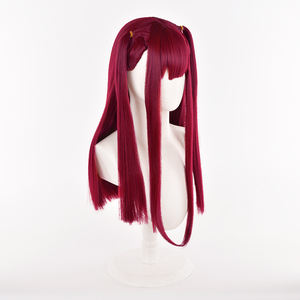 Peluca de Cosplay de <span class=keywords><strong>Marin</strong></span> <span class=keywords><strong>Kitagawa</strong></span>/Shizuku Kuroe de My Dress-Up Darling, Versión Pequeño Diablo, Color Rojo Oscuro, Ainizi - Product Image 4