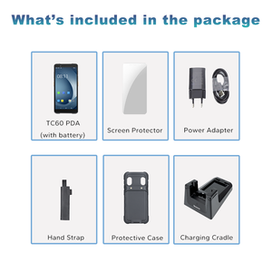 Tc60 máy tính cầm tay thiết bị đầu cuối di động PDA 4 + 64GB Android 14 Octa-core 2.2GHz CPU QR Mã máy quét mã vạch IP67 sạc cơ sở - Product Image 6
