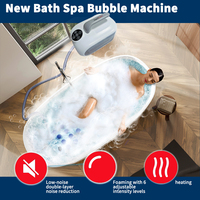 Machine à bulles pour baignoire avec réglages de bulles réglables, tapis de massage à jet d'air et télécommande pour la maison et le bain de spa