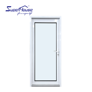 Puertas de entrada exterior de cristal de aluminio personalizadas de Superhouse <span class=keywords><strong>Hotel</strong></span> moderno con puerta abatible certificada NFRC <span class=keywords><strong>NOA</strong></span> - Product Image 1