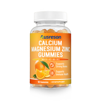 Ausreson Complexe de Calcium, Magnésium, Zinc et Vitamine D3 en Gommes 12-en-1 – Compléments Immunitaires et pour les Os – Gommes de Calcium, Magnésium et Zinc