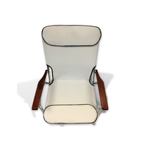 Fournisseur de matériel marin Xiamen Sunshine, chaise de pont en aluminium rembourrée blanche pour yacht, chaise de plage pliable à vendre