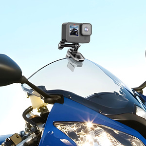 ขายึดกล้องแอคชั่นสำหรับมอเตอร์ไซค์รุ่นใหม่ปี 2026 สำหรับ GoPro Insta360 DJI, ที่ยึดกระจกหน้ารถขนาด 22-28 มม. พร้อมหัวบอล, ขายึด - Product Image 1
