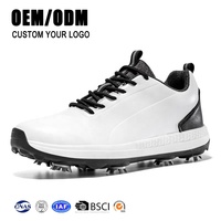 Chaussures de golf sur mesure Fabricant de chaussures de golf à semelle extérieure en caoutchouc et cuir pour hommes