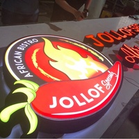 Letrero Luminoso Acrílico LED Personalizado, Letrero 3D para Cafetería, Letrero Publicitario Iluminado para Tienda