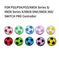 Coques de protection en silicone multicolores anti-usure pour joysticks PS5/XBOX/Switch Pro, motif football, grip amélioré pour le jeu (OEM)