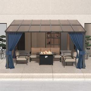 <span class=keywords><strong>10</strong></span> x14 gazebos קשה העליון רזה gazebos קיר הר גזיבו כבד גאזבוס חיצוני עם וילונות ו netting - Product Image 5